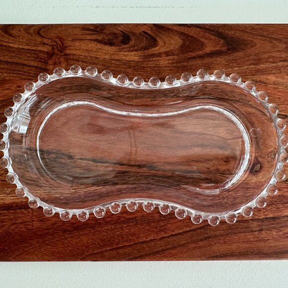 Imperial Glass Co. Candlewick beaded sugar and creamer with under tray. - Picture 5 of 5